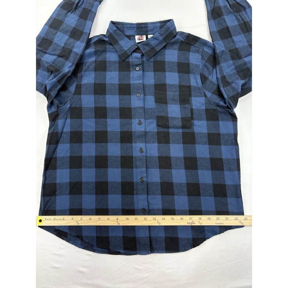 Grateful Dead Button Up Plaid Flannel Blue Medium 2022 - Picture 10 of 15